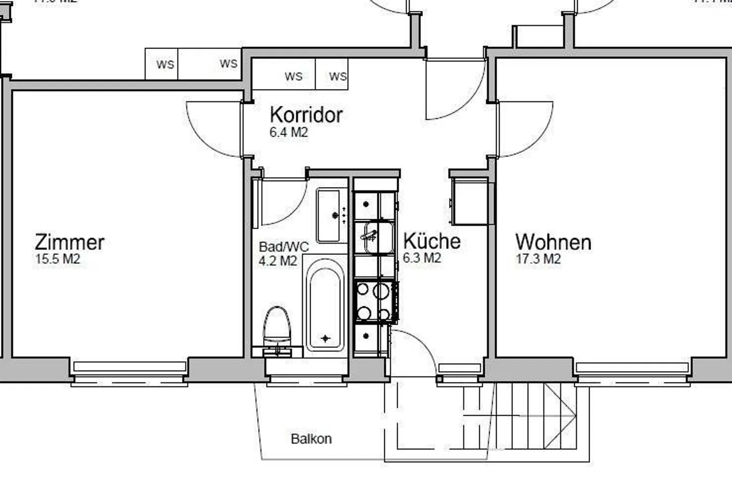 Appartement 2 pièces dans un emplacement verdoyant - Photo 7 sur 8