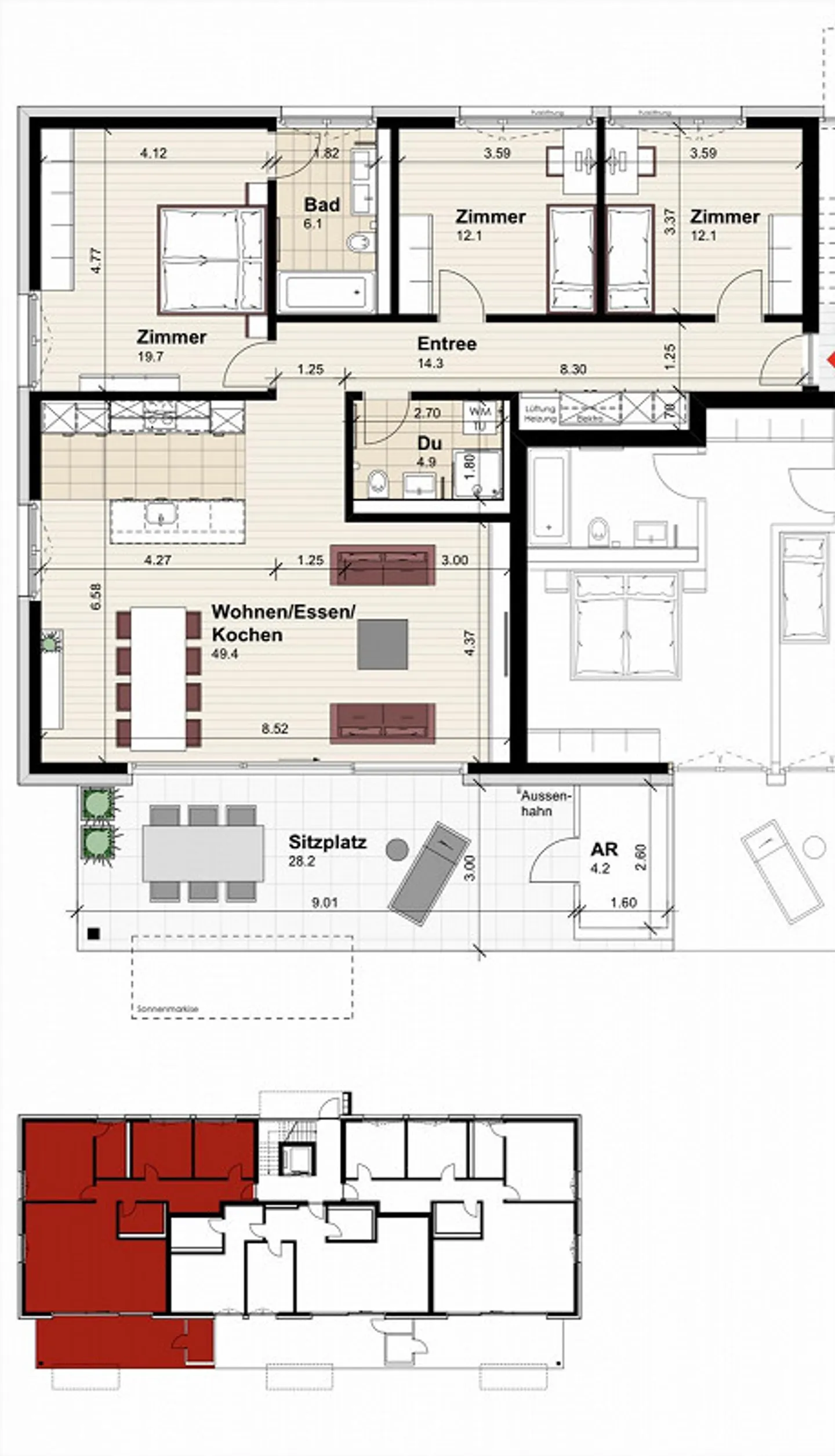 Appartamento al piano terra di 4,5 stanze con patio - Foto 15 di 15