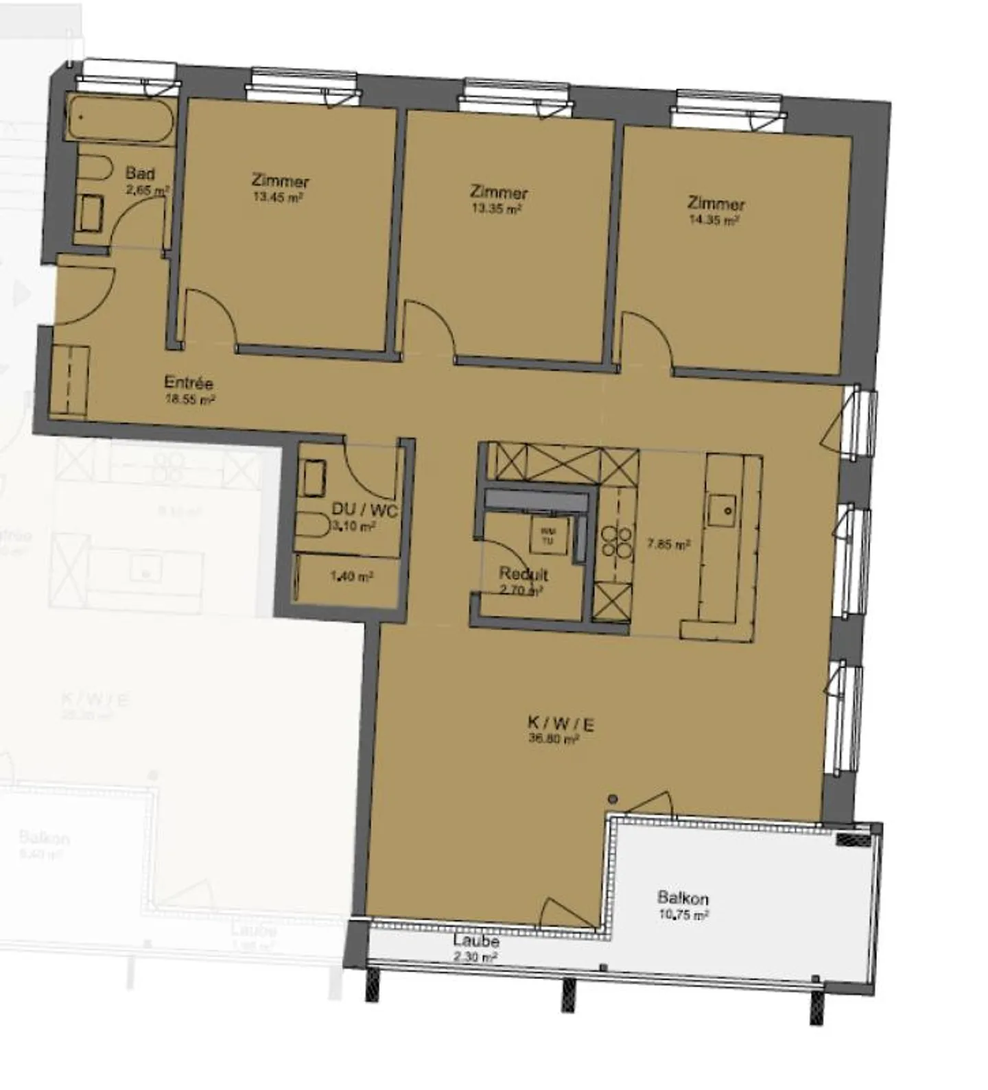 Moderne 4.5-Zimmer Wohnung - Foto 15 von 15