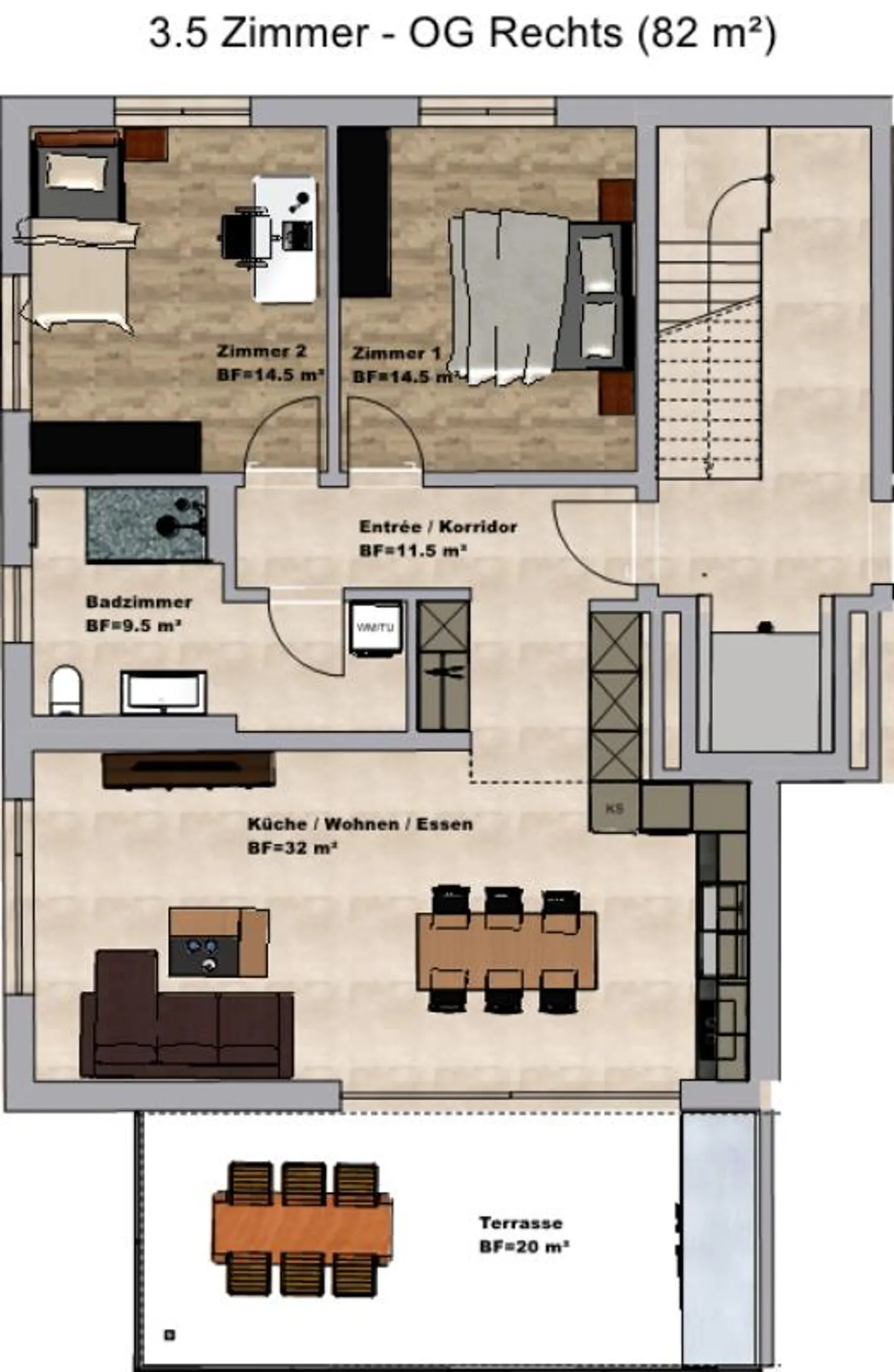 New Construction: 3.5 Room Apartment 1st Floor - Photo 5 of 6