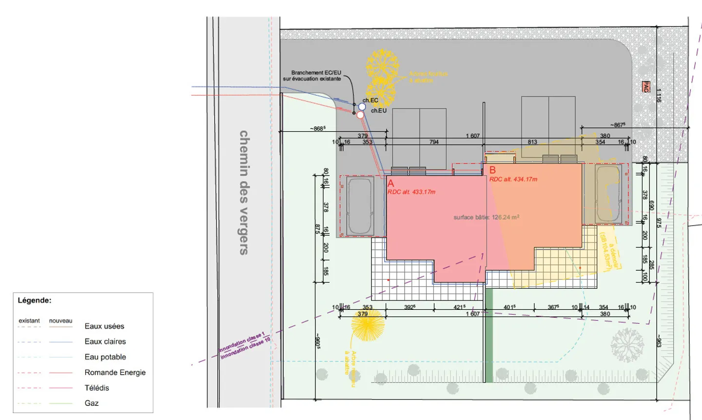 Baugrundstück mit genehmigter Baugenehmigung – Zwei angrenzende Villen - Foto 1 von 2