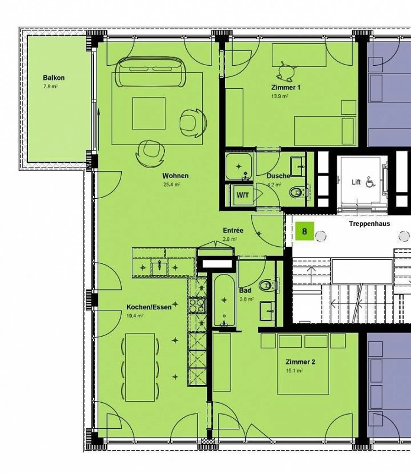 Moderne Wohnung im Herzen von Zürich-Altstetten - Foto 8 von 8