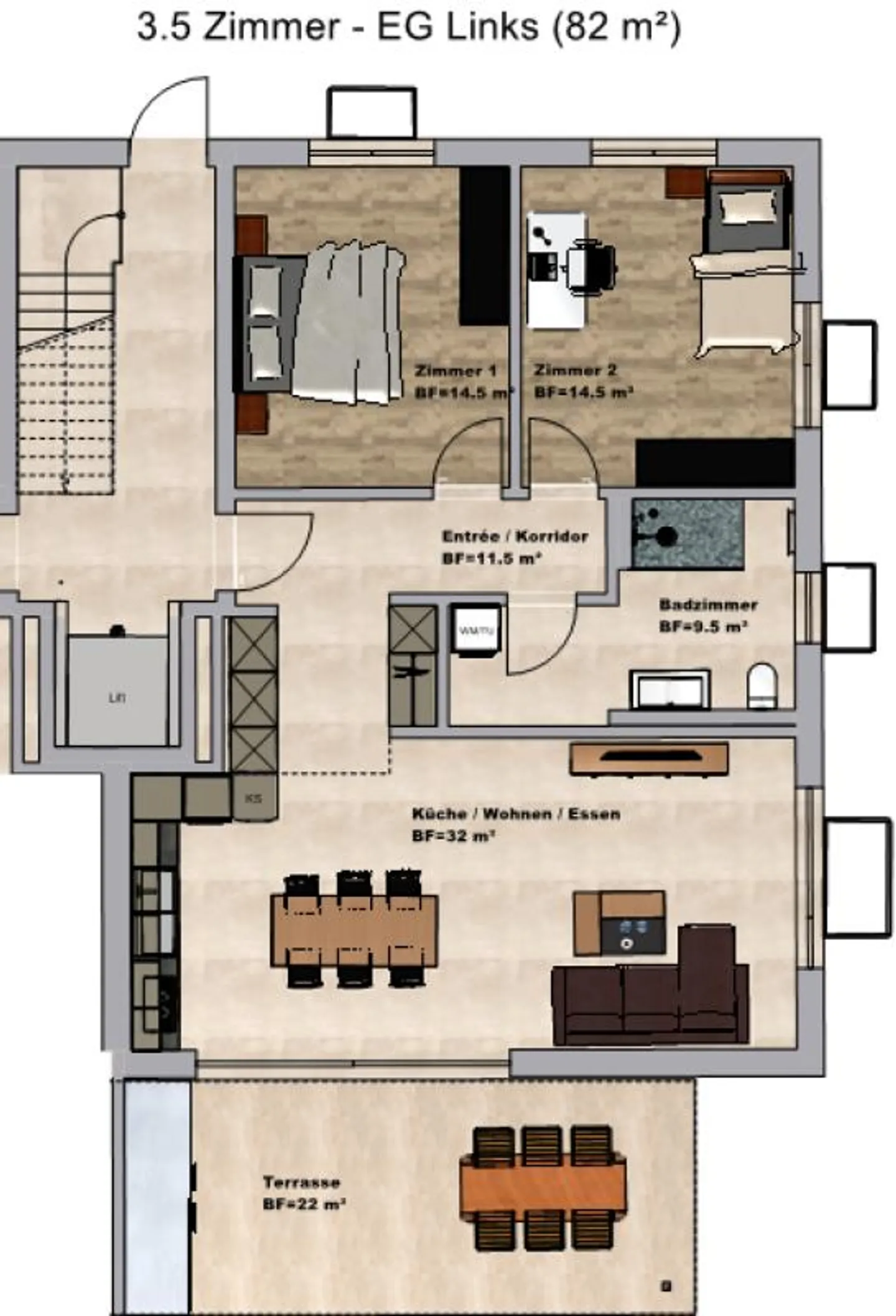 New Construction: 3.5 Room Apartment Ground Floor - Photo 6 of 6