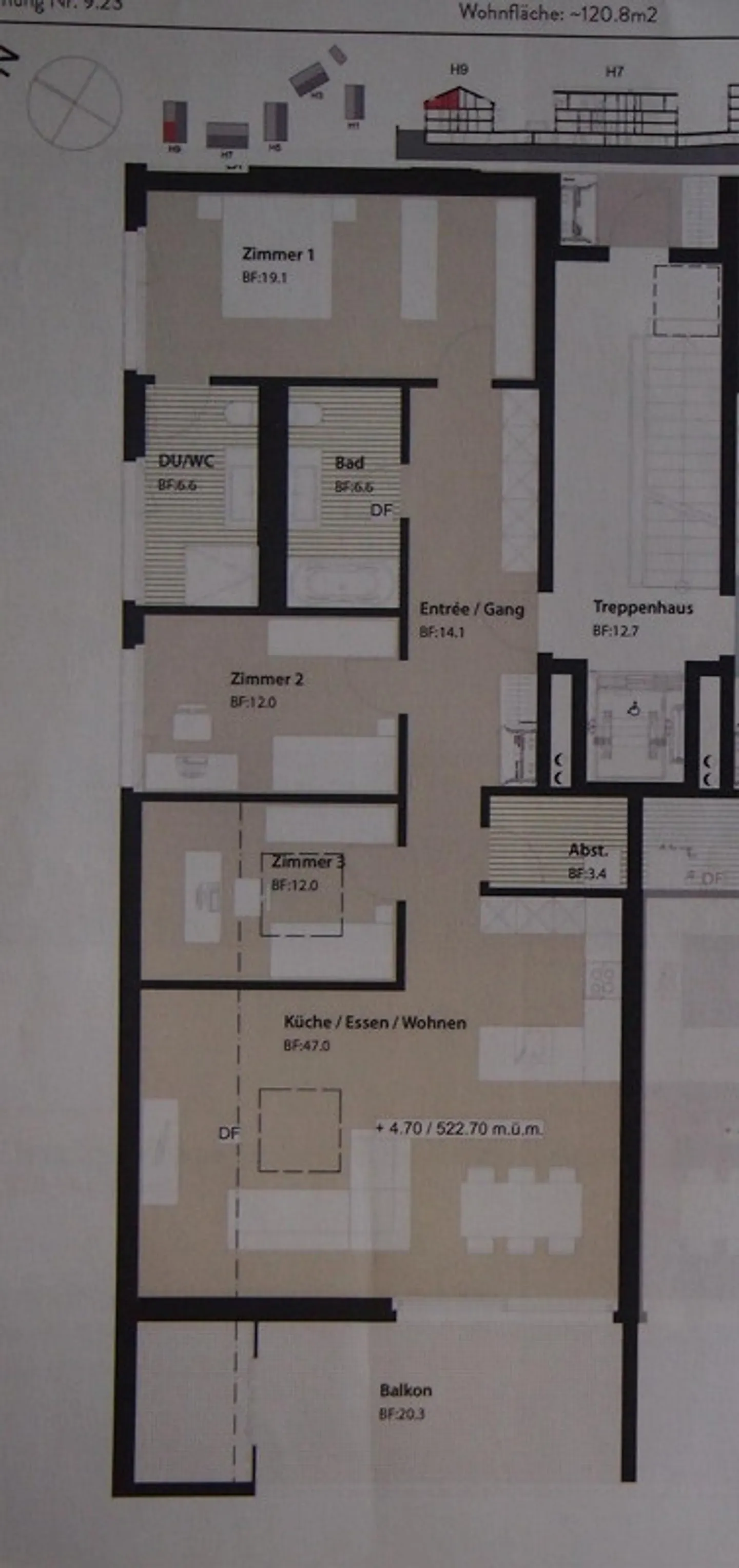 Appartement 4 1/2 pièces calme et moderne dans un excellent complexe résidentiel - Photo 9 sur 9