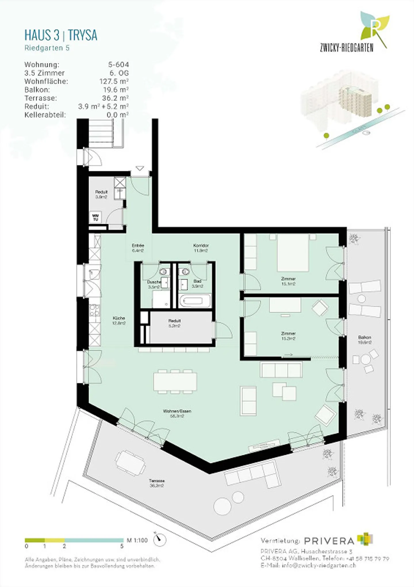 Exklusives Penthouse im Riedgarten - Foto 7 von 10