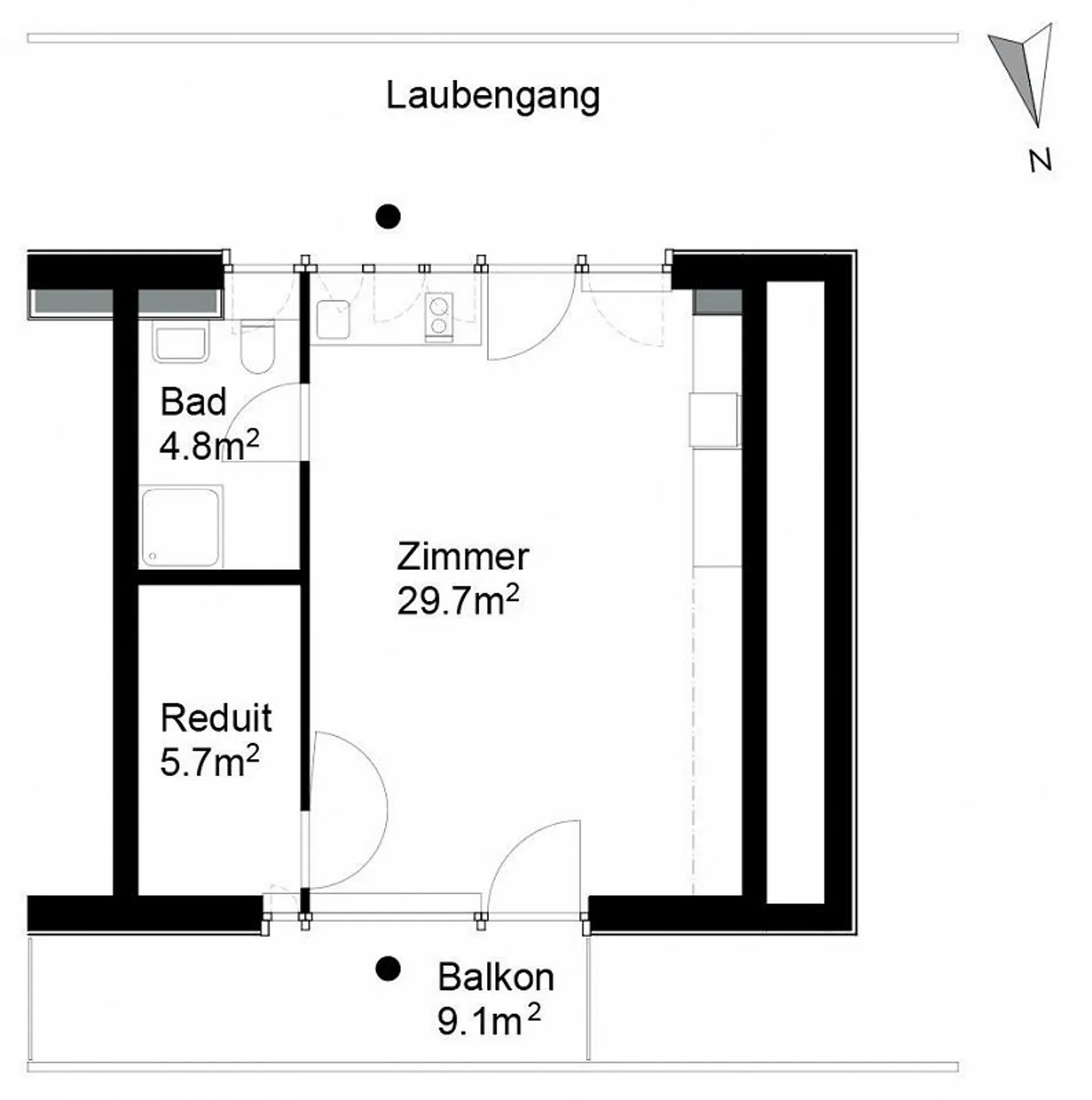 Appartement 1,5 pièces à Schlieren - Photo 7 sur 7