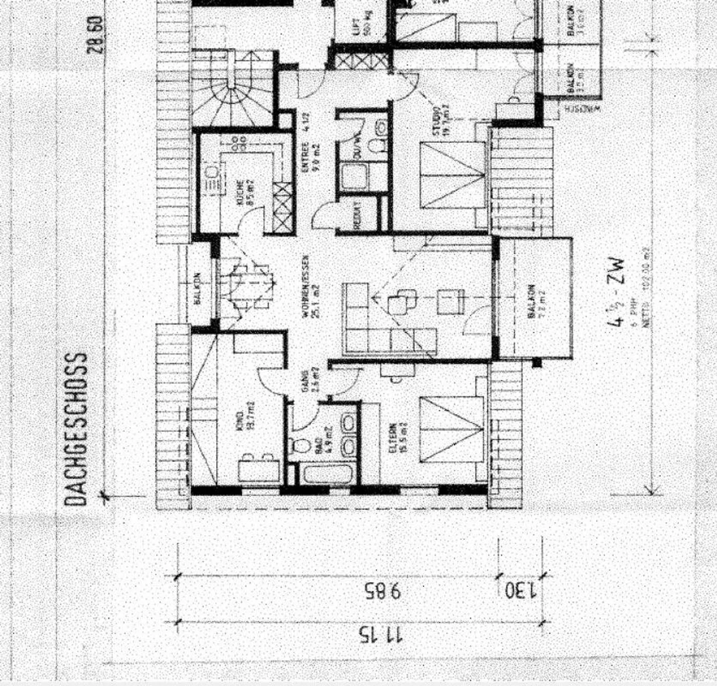 Gemütliche Dachwohnung mit Balkon - Foto 11 von 11
