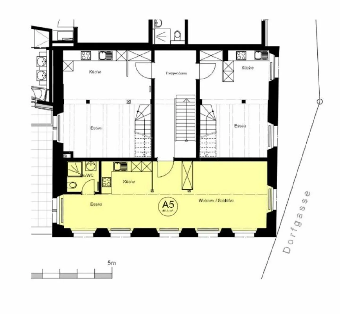 1.5 Room 1st Floor Middle Loft Apartment A5 in Männedorf - Photo 11 of 12