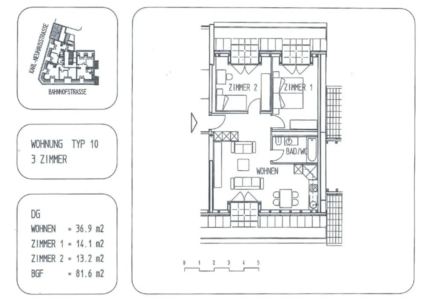 Spacious 3.5-room penthouse apartment in the city center - Photo 5 of 5