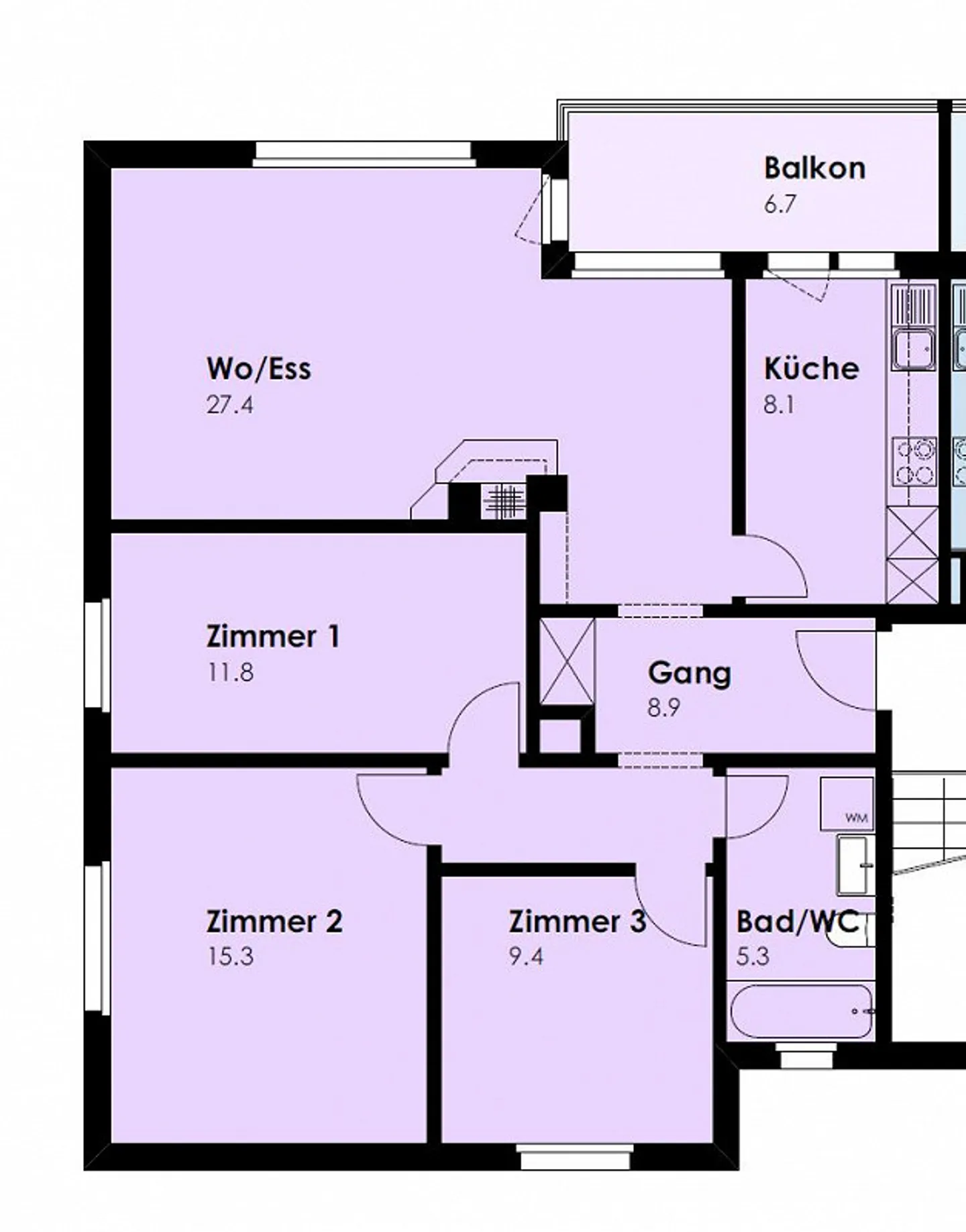 Sanierte 4.5 Wohnung in toller Wohngemeinde - Foto 5 von 5