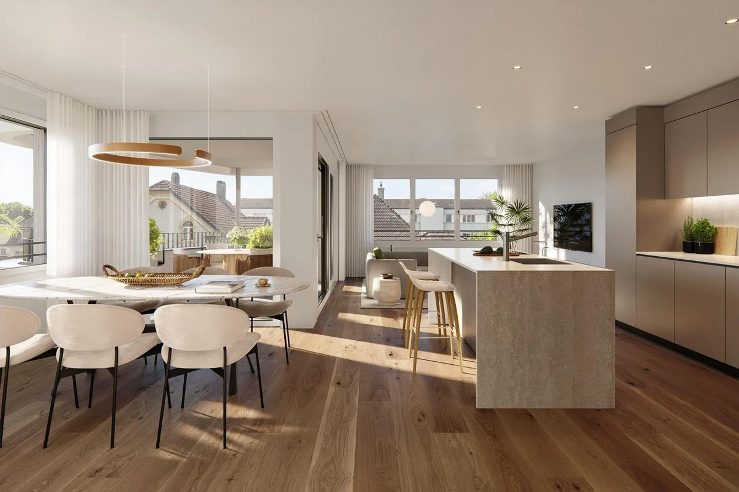 Appartement moderne de 4,5 pièces avec jardin privé - Photo 4 sur 9