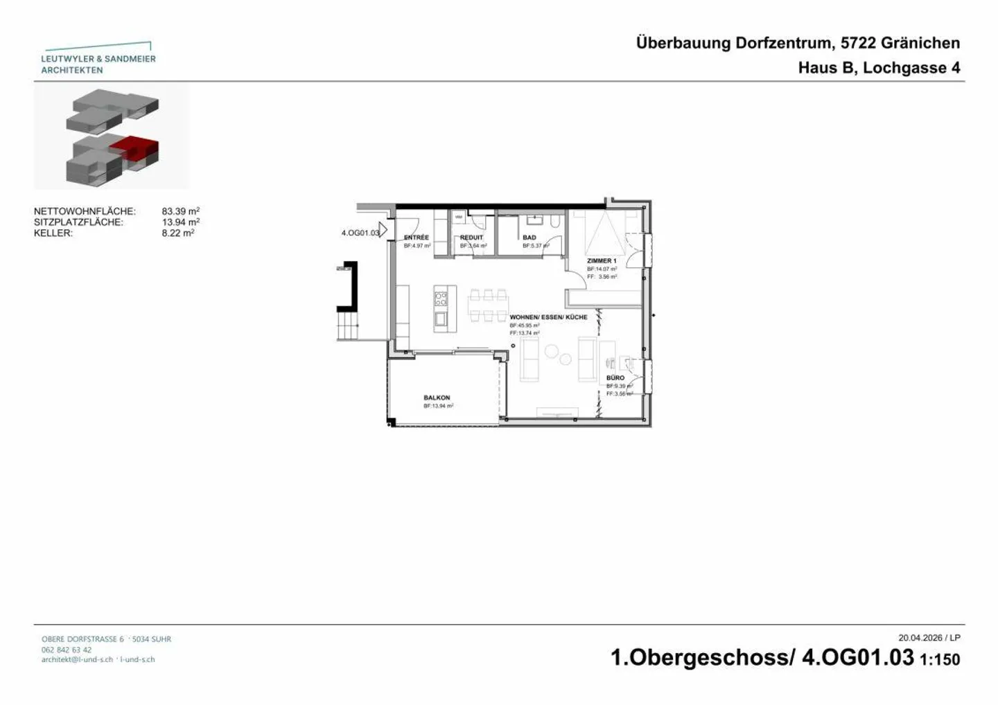 Au cœur de Gränichen, appartements neufs de 2,5 pièces - Photo 12 sur 15