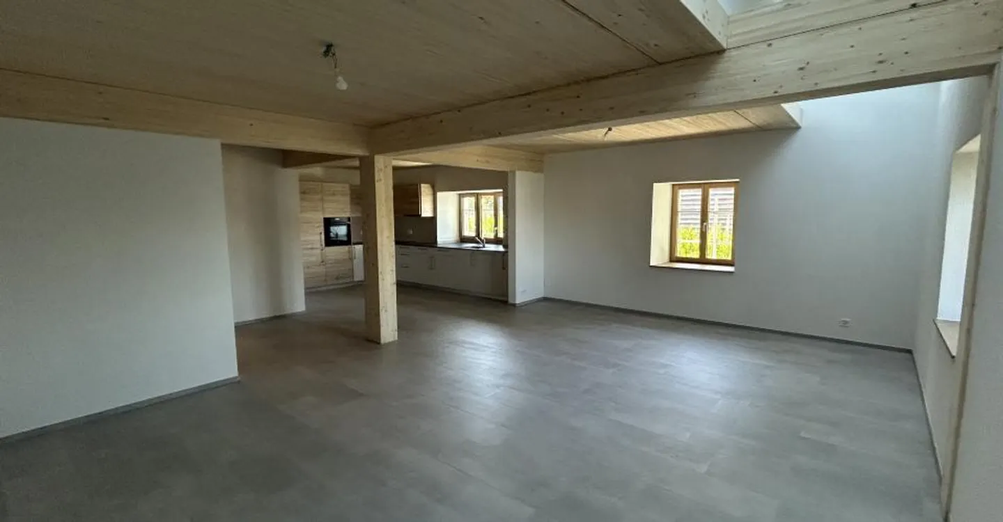 In affitto, magnifico appartamento di 3,5 locali in una fattoria ristrutturata - Foto 2 di 9