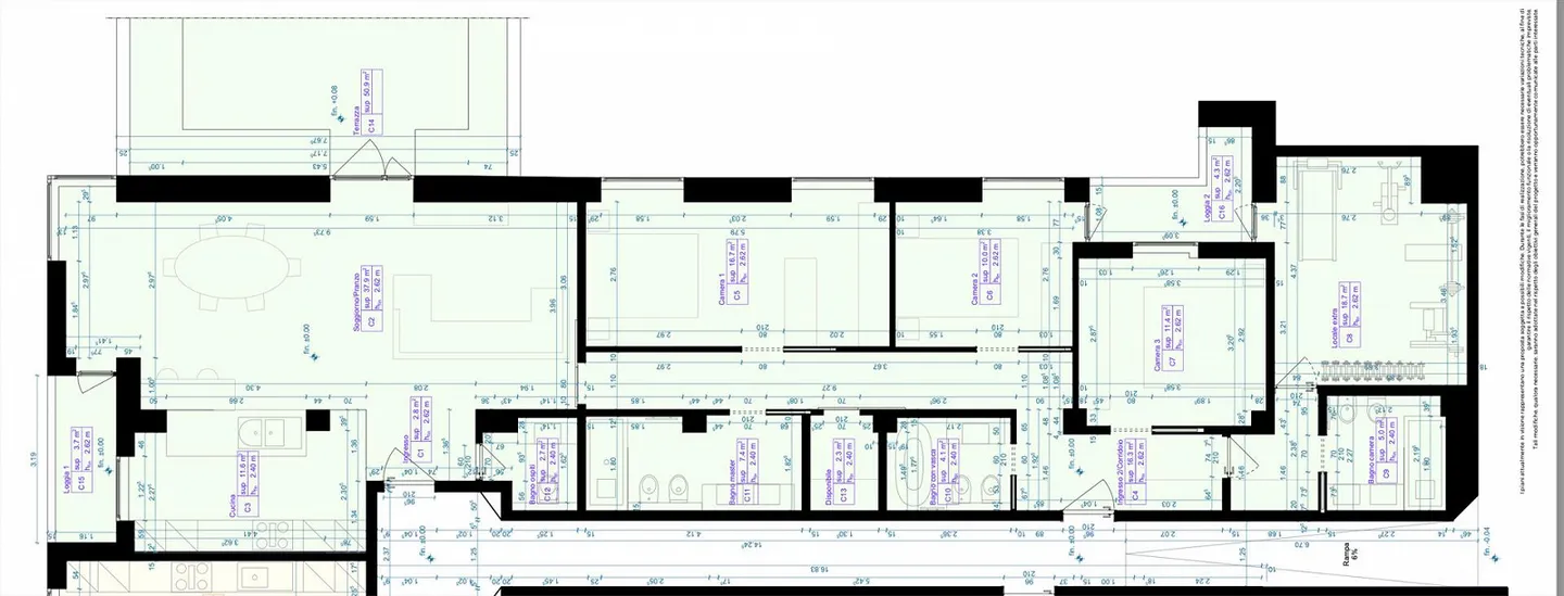 AMPIO APPARTAMENTO 5.5 DI OLTRE 177 MQ A LUGANO CASSARATE - Foto 4 di 5