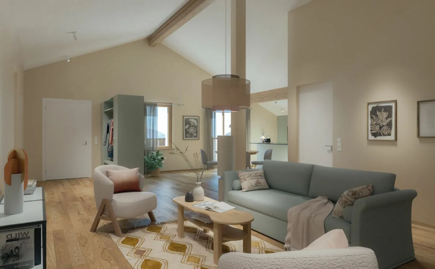 Appartement sous les combles de 4,5 pièces avec gestion dans la Tgesa Romana - Photo 1 sur 8