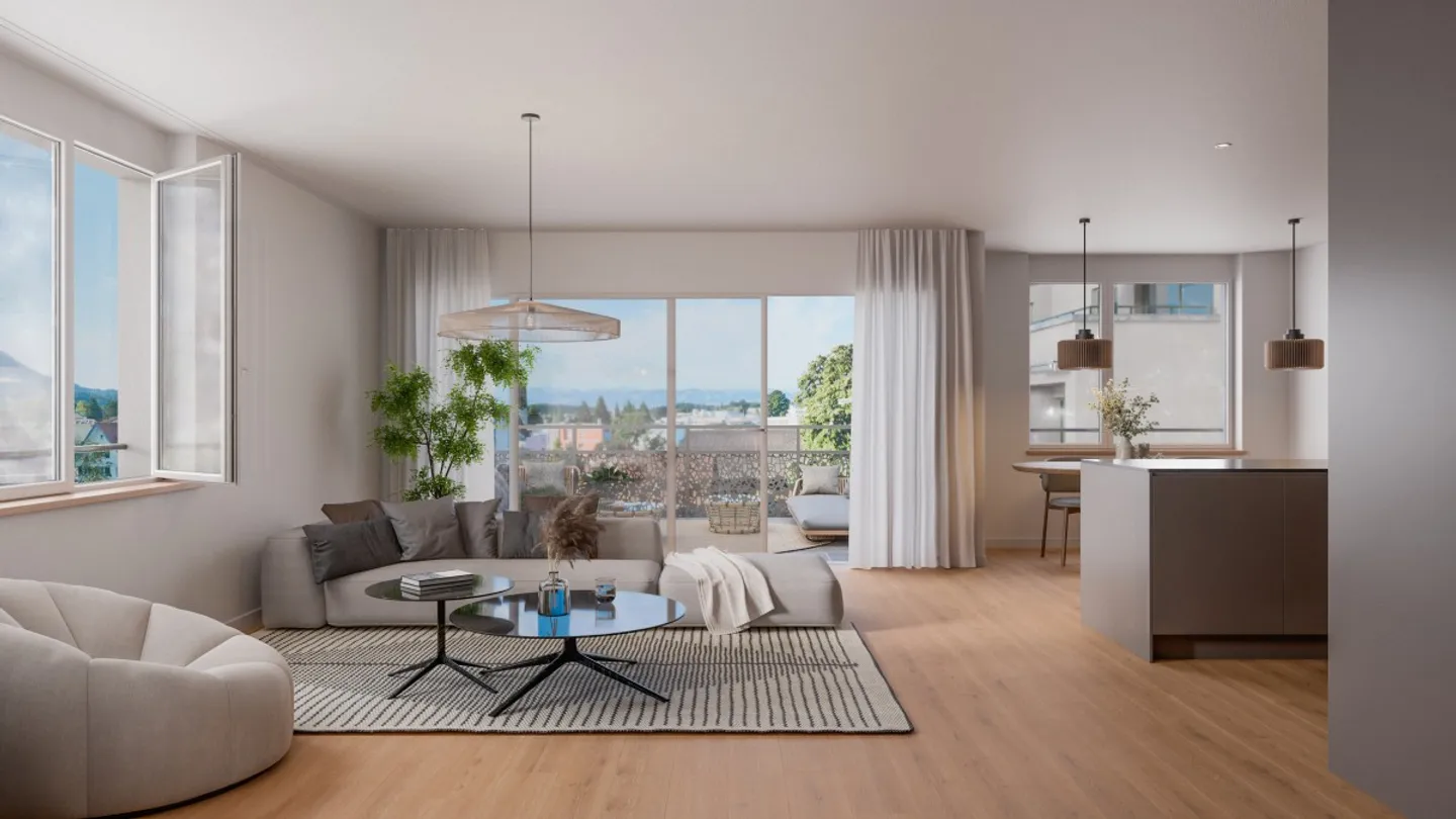 Vivere al Wildbach a Hinwil: Appartamento con giardino di 4,5 stanze - Foto 2 di 7