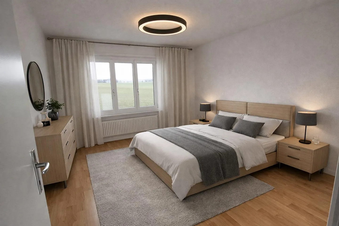 Bright 4-room apartment with balcony and terrace in Wünnewil - from 1.10. - Photo 6 of 10