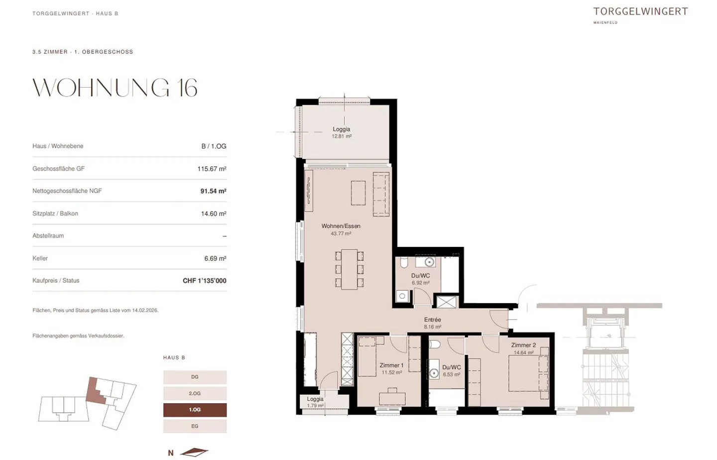 Beautiful 3.5-room apartment with a magnificent view location - Photo 7 of 7