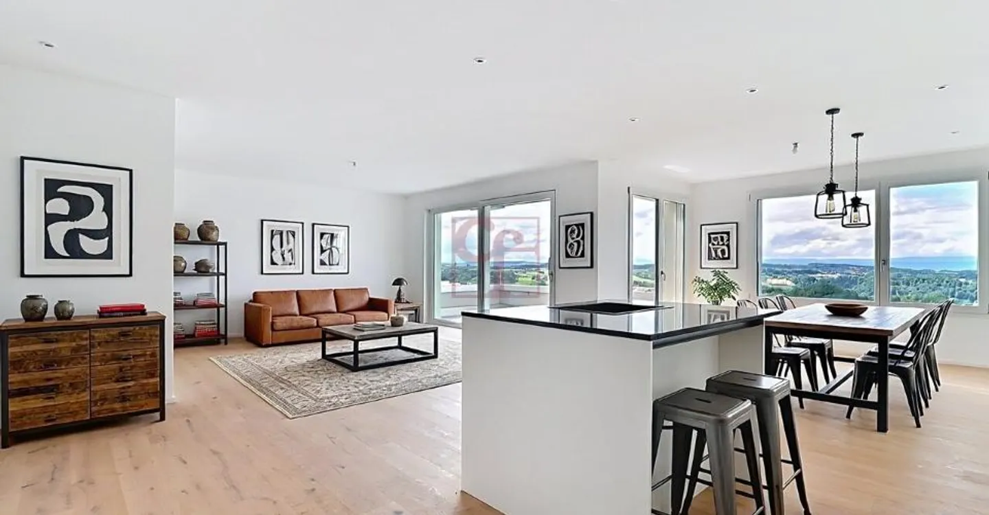 Appartement neuf de 4,5 pièces à 10 min de Fribourg - Foto 1 di 10
