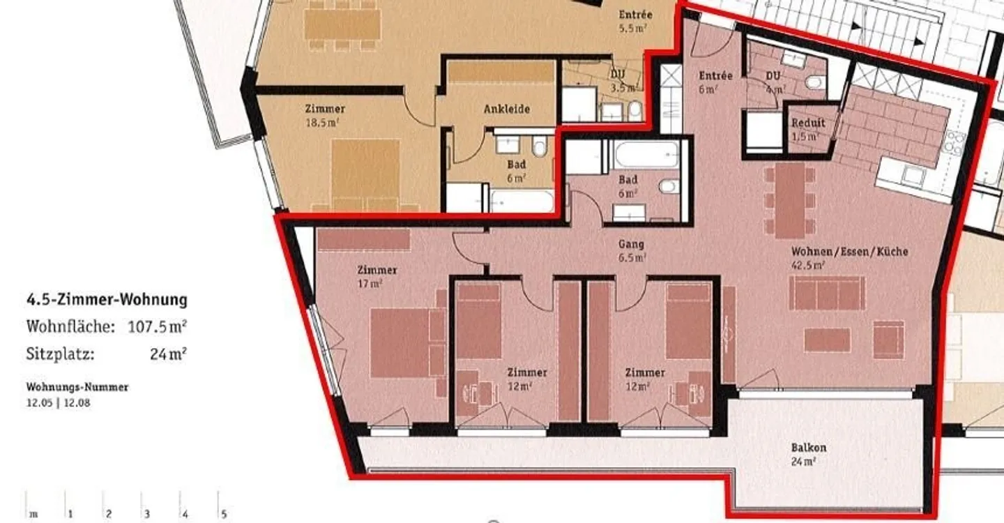 Grosszügige 4.5-Zi. Wohnung - Foto 7 von 7
