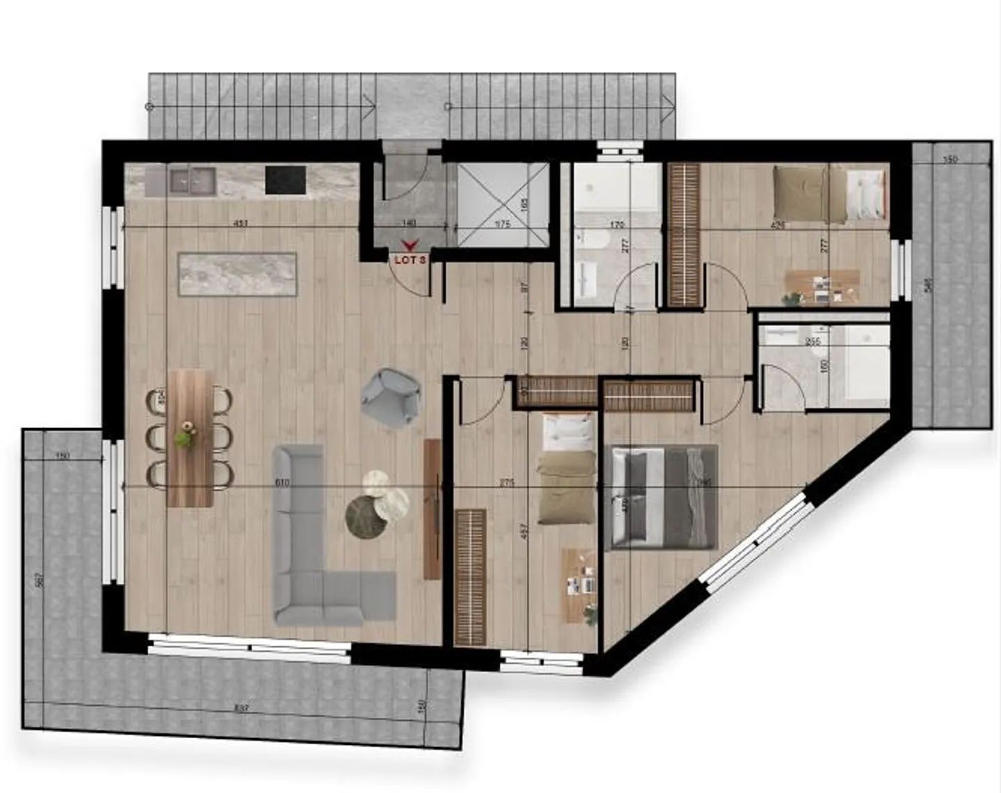Appartement de Luxe avec Balcons - Photo 12 sur 13