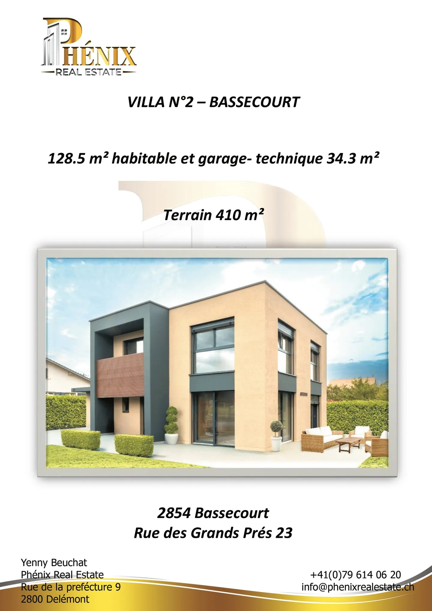 Moderne Einfamilienvilla in Bassecourt - Foto 1 von 13