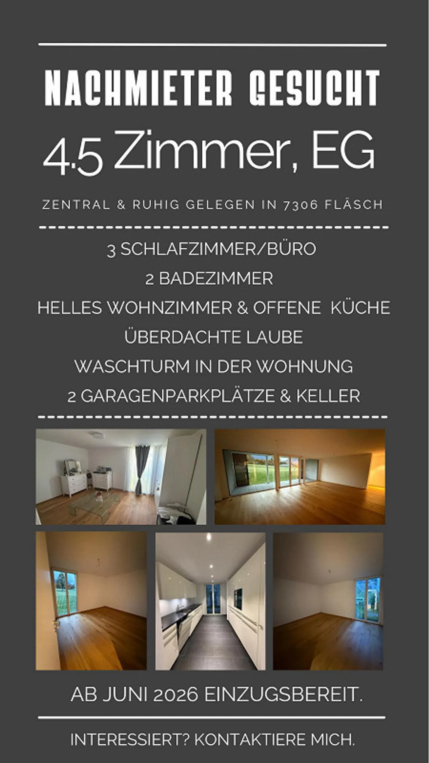 Appartement lumineux de 4,5 pièces dans la région des Grisons - Photo 1 sur 8