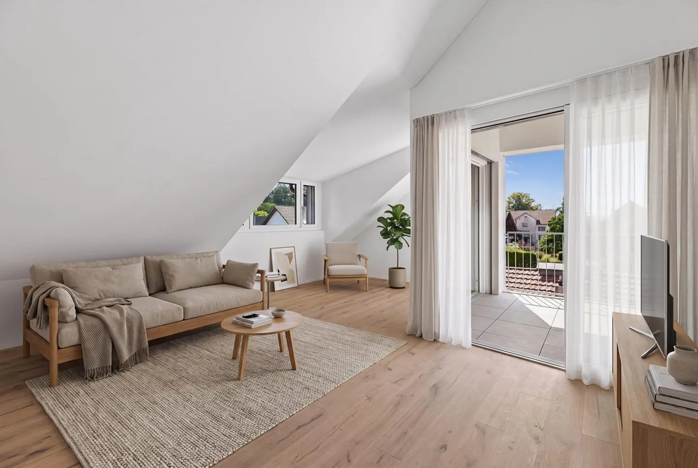Penthouse moderne 3.5 pièces - lumineux et accueillant - Photo 3 sur 13