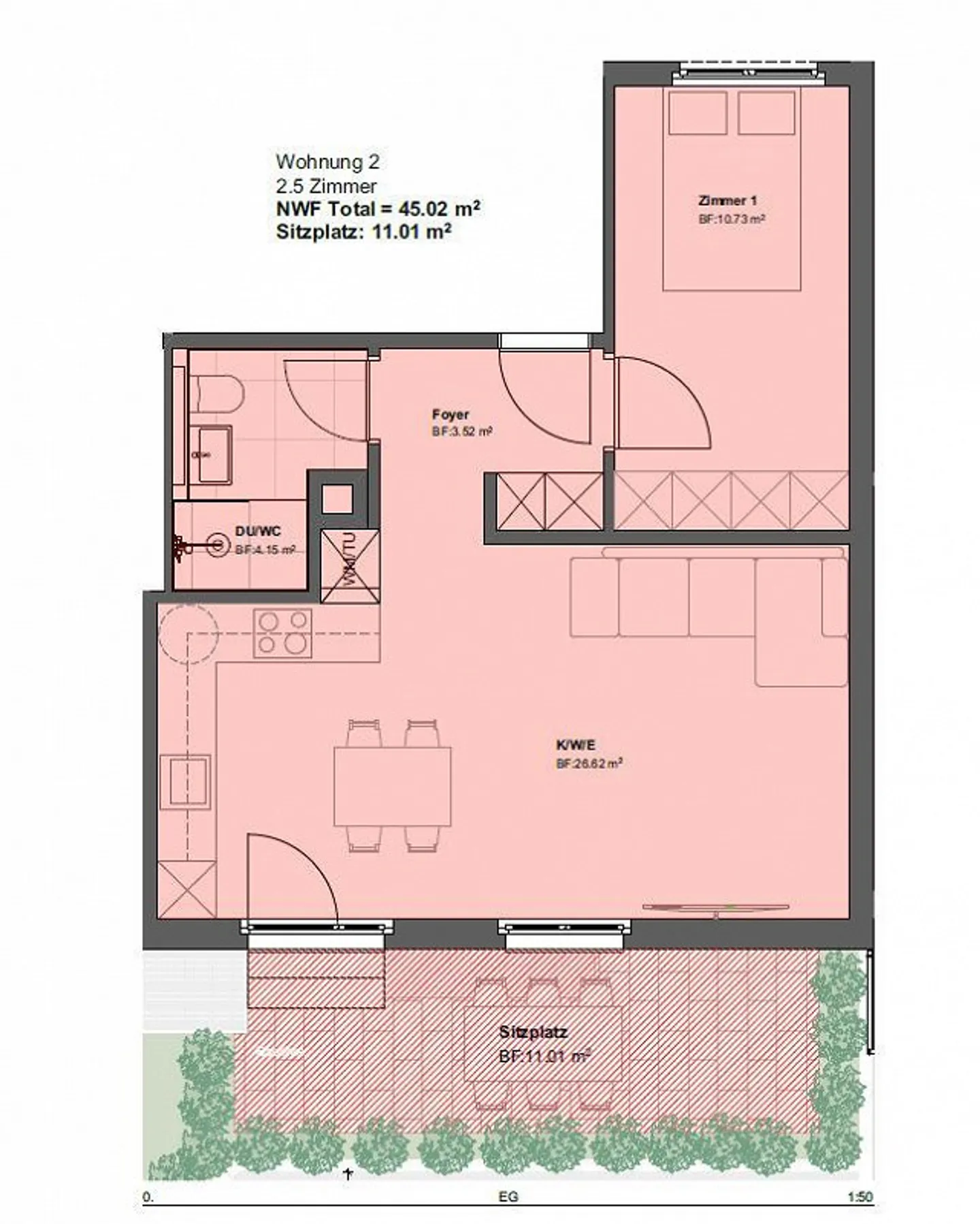 Erstbezug 2.5-Zimmer-Ergeschoss-Wohnung in Winterthur - Foto 12 von 12