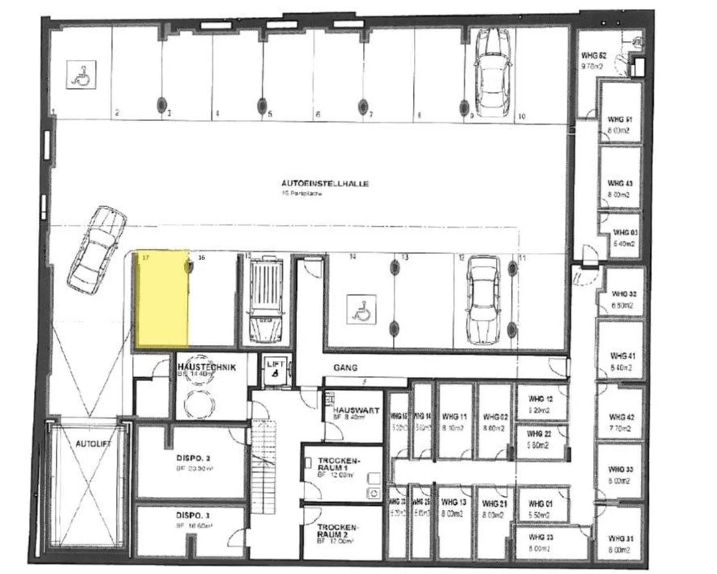 Place de parking à louer près de la gare principale - Photo 3 sur 3