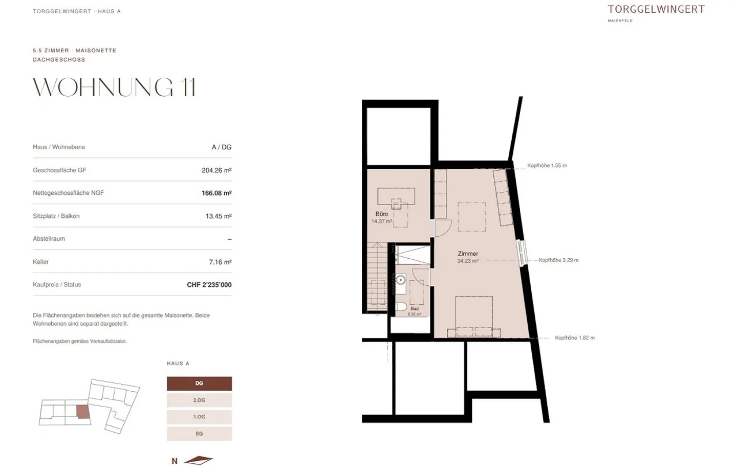 Au milieu des vignes : penthouse exclusif de 5,5 pièces en duplex - Photo 8 sur 8