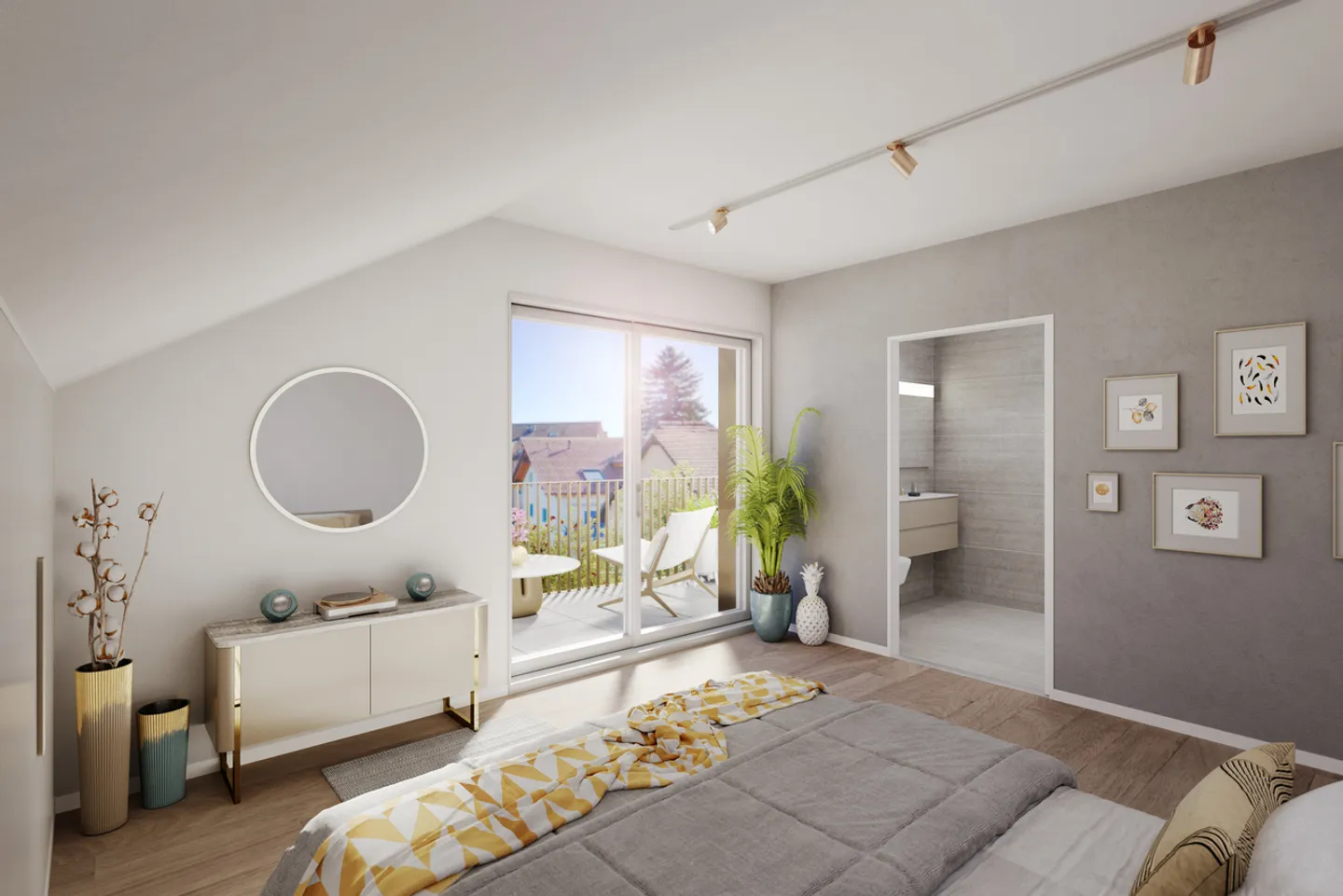 FOR SALE ON PLANS APARTMENT 4.5 ROOMS (105 M2 PPE) IN ATTIC - Photo 3 of 6