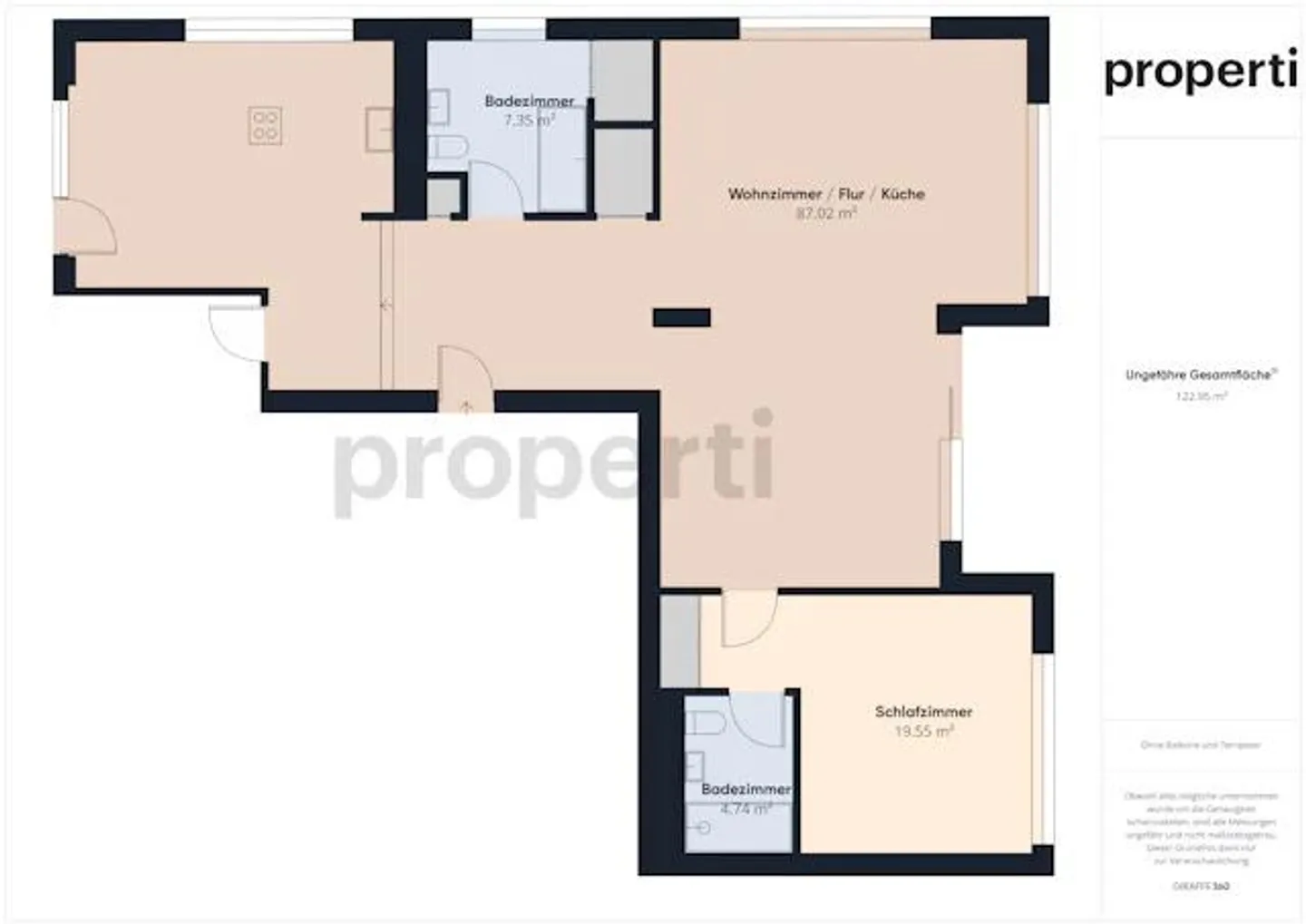 Ampio appartamento di 122 m² con 3,5 stanze nel centro di Frauenfeld - Foto 12 di 12