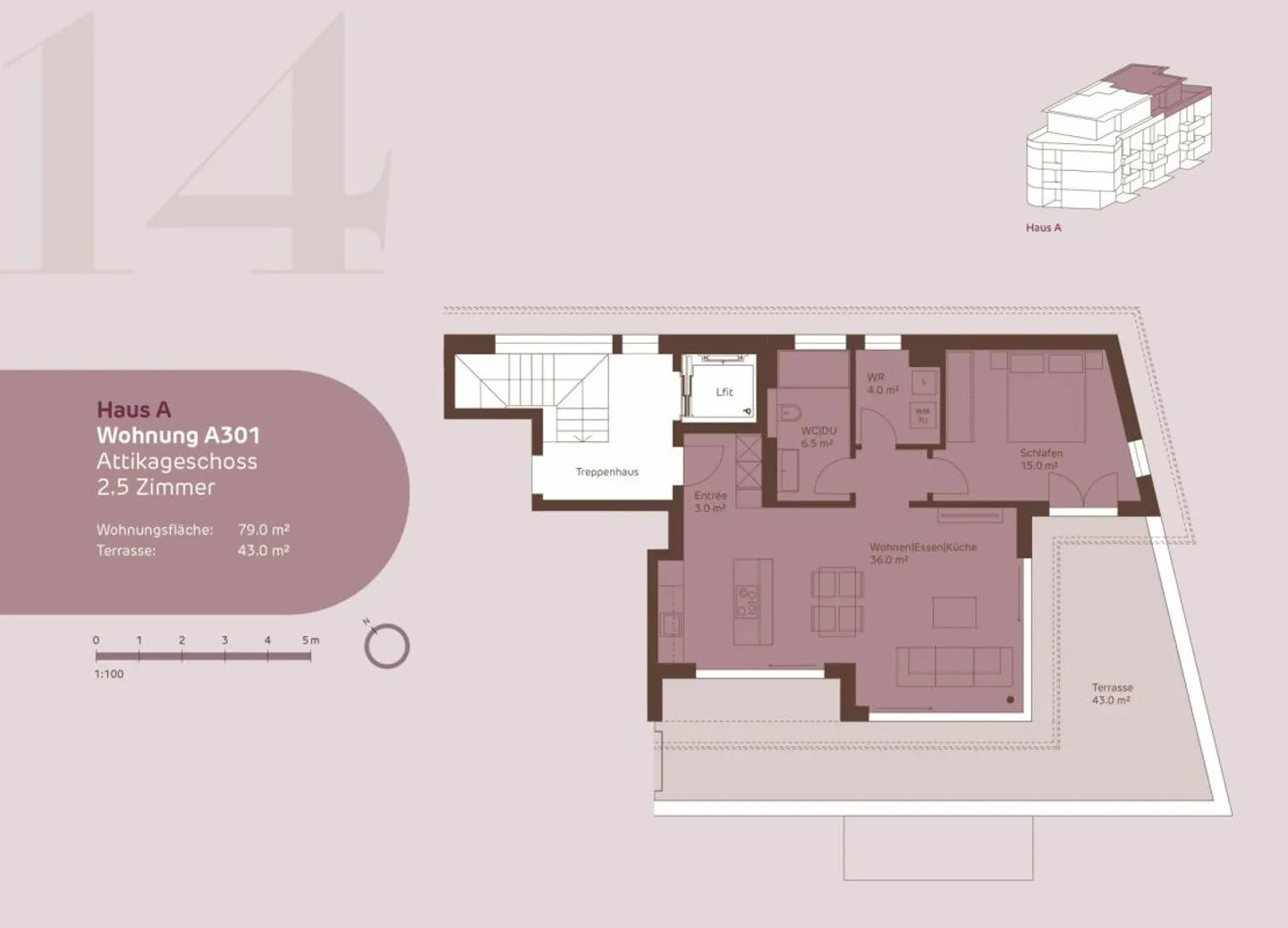 Così Vicino al Cielo nell'Appartamento Attico Speciale di 2,5 Stanze. - Foto 3 di 6