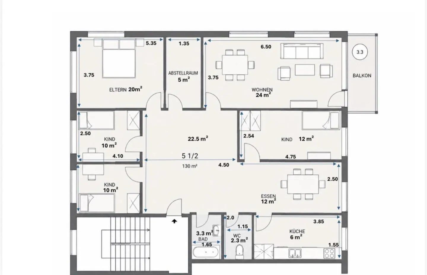 Appartement 5,5 pièces 3ème étage - Photo 12 sur 12