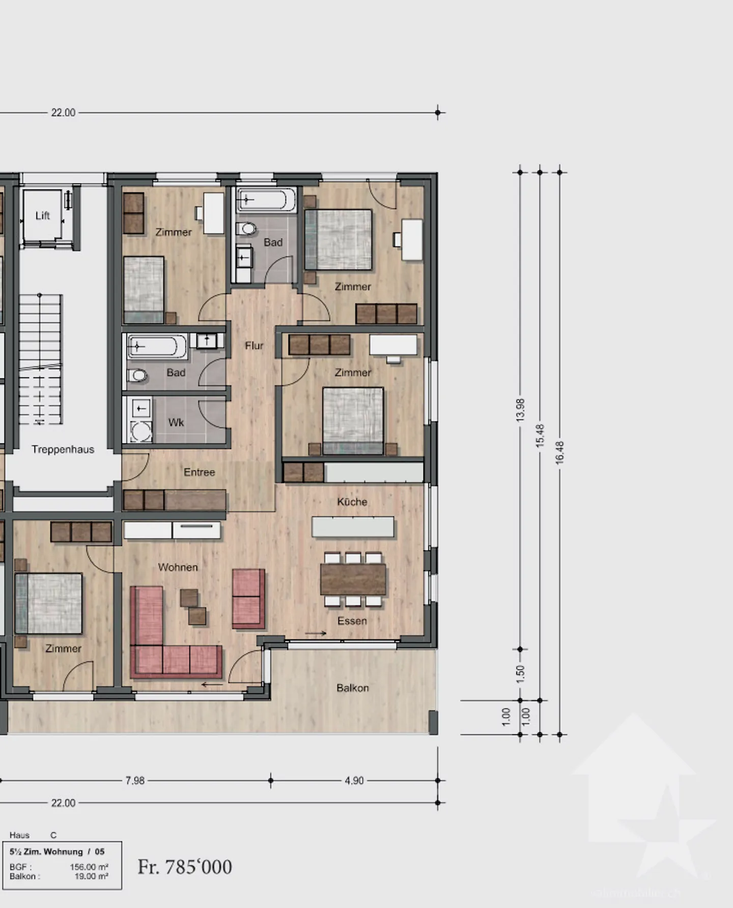 Nuovi appartamenti residenziali di 5,5 stanze - Foto 12 di 13