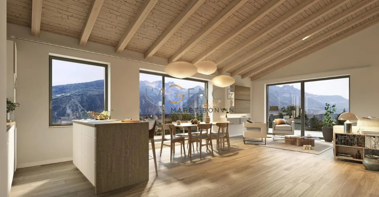 Architect-Designed Attique in Leytron - Photo 3 of 6
