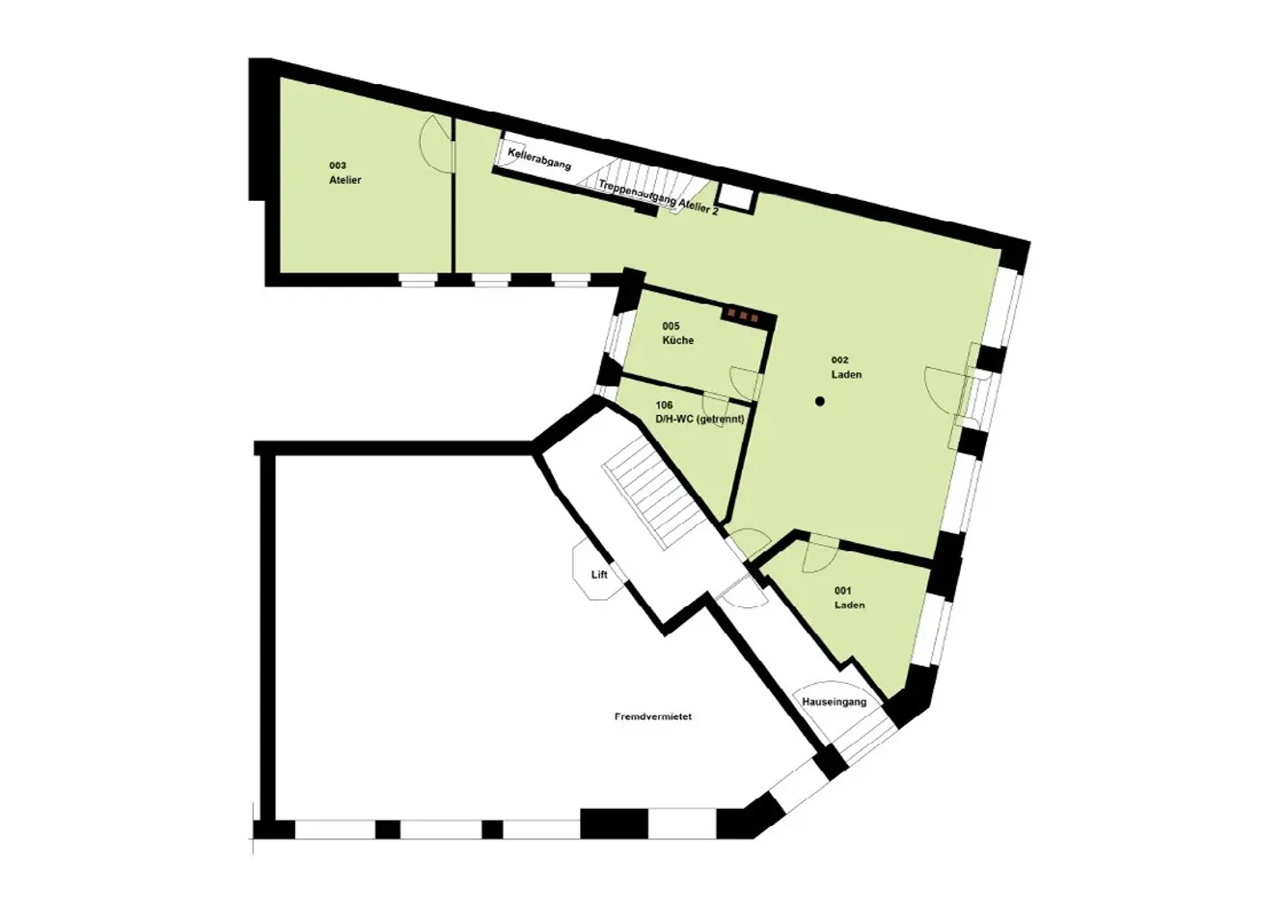 Commercial à louer, Hallwylstrasse 22 (Zürich, Suisse) - Photo 3 sur 9