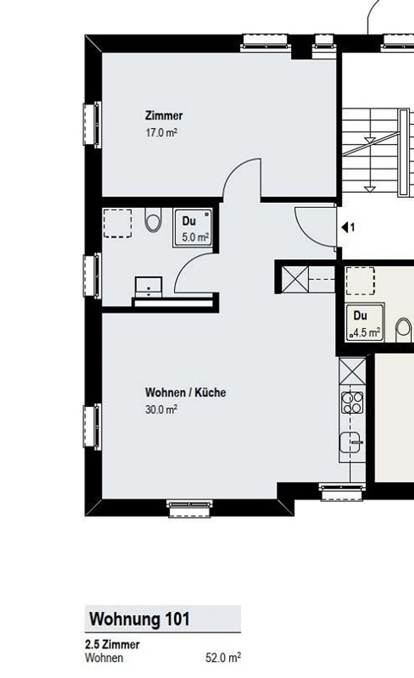 Renovierte Wohnung in St. Gallen - Foto 7 von 7