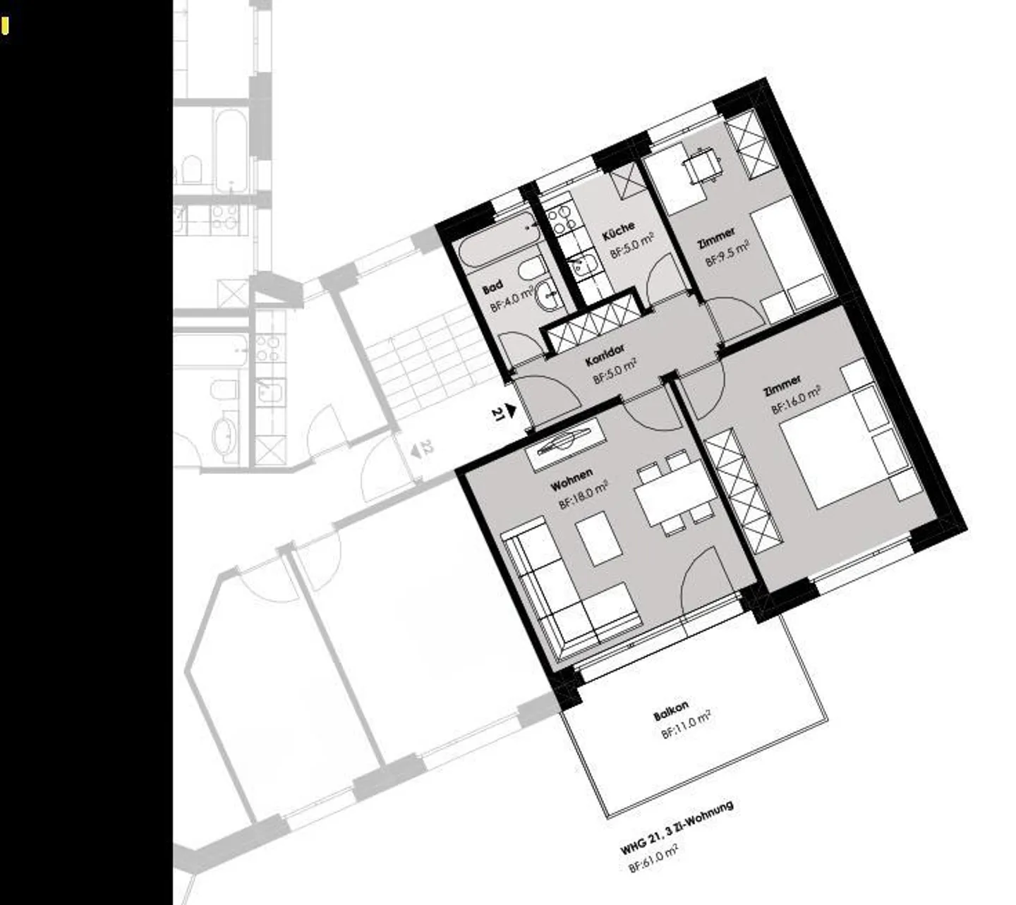 3.0 Zimmerwohnung in Neuhausen am Rheinfall - Foto 7 von 7