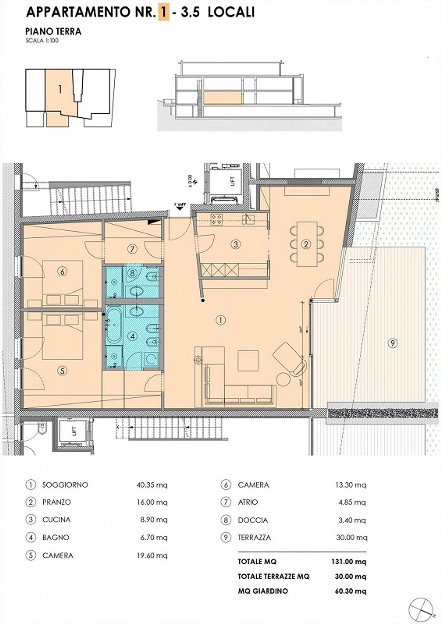 Appartamento elegante con 3,5 stanze e giardino privato in una residenza prestigiosa - Foto 12 di 12