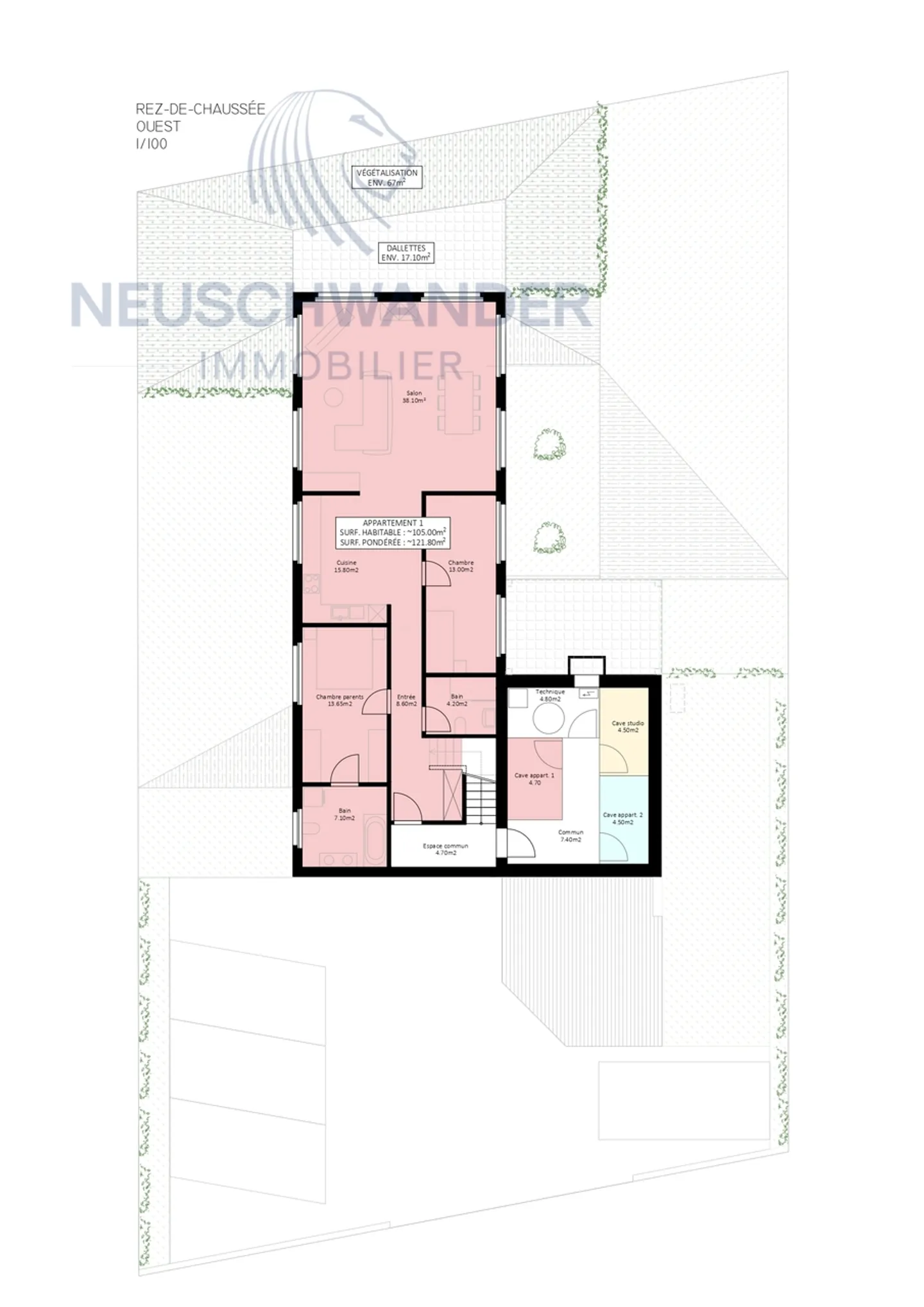 Moderne et parfaitement situé avec terrasse et jardin privatif - Photo 7 sur 9