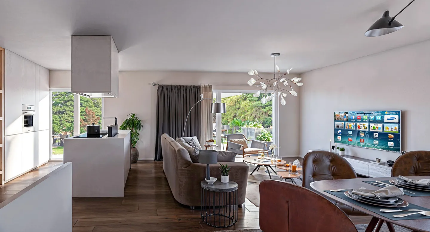 Appartamento di 6,5 stanze con grande giardino a Bellikon - Foto 4 di 7