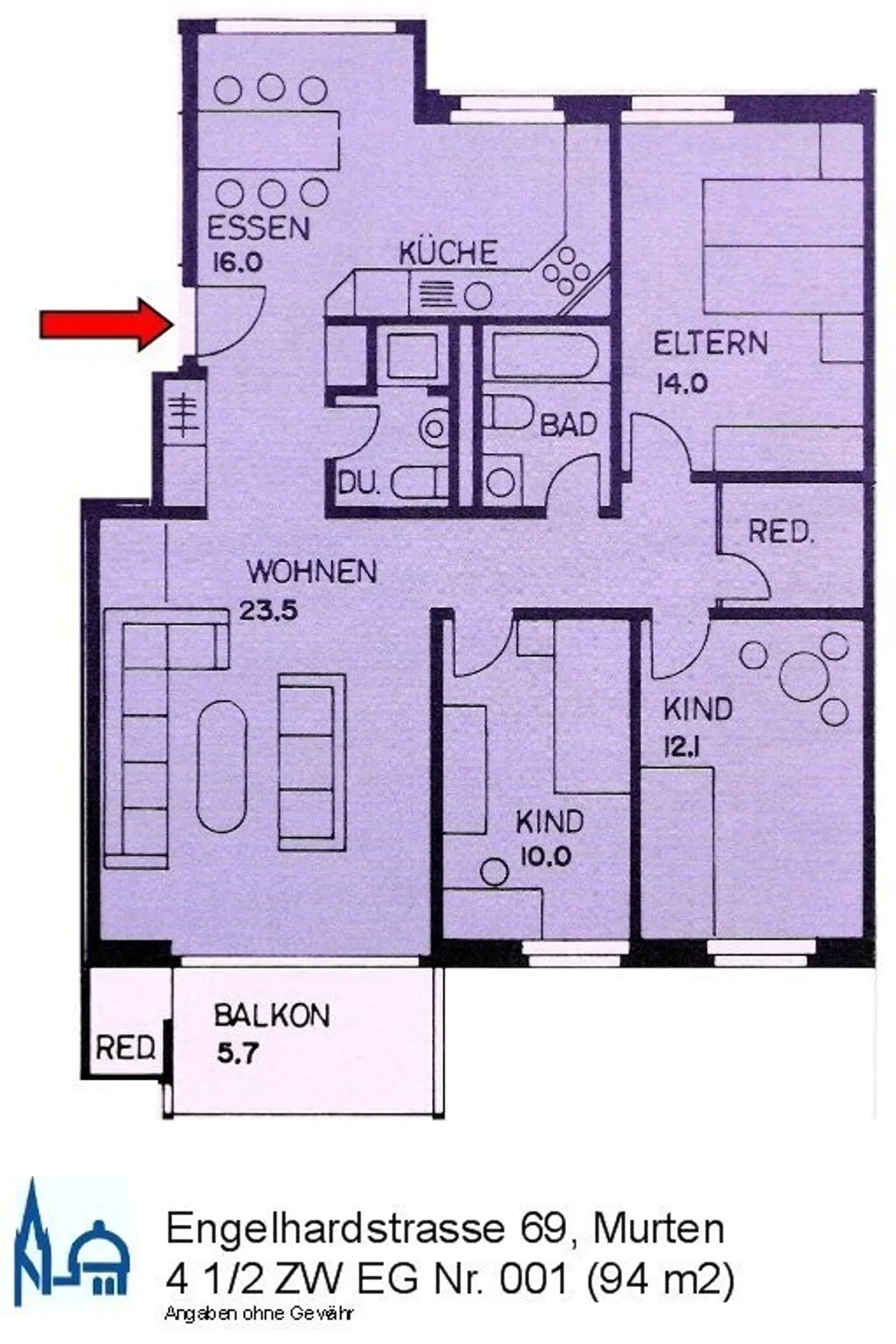 4.5-room apartment on the ground floor in the idyllic Engelhard quarter in Murten - Photo 10 of 11
