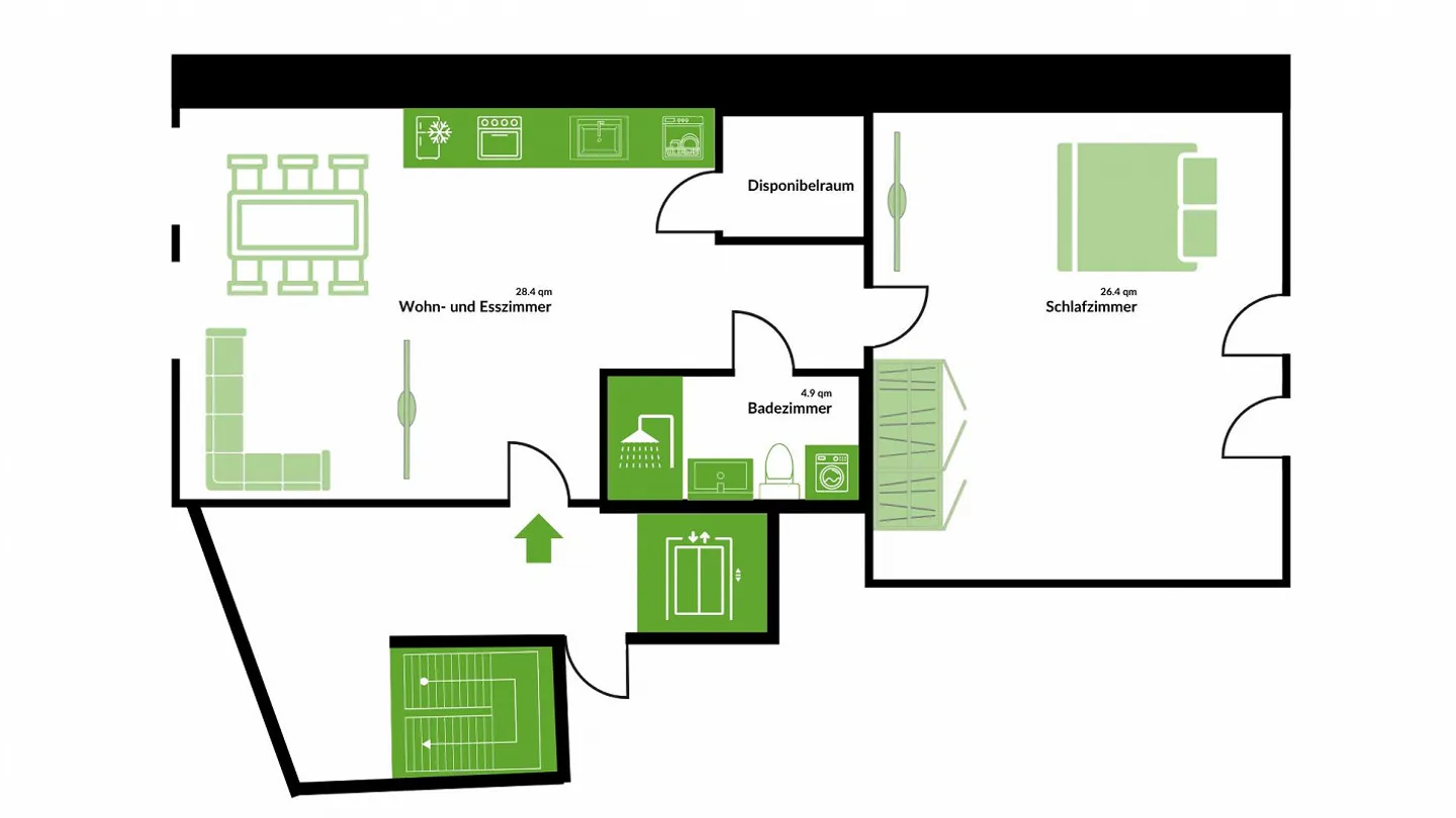 Charmante 2.5-Zimmer-Dachwohnung in der Alten Probstei, Bad Zurzach - Foto 13 von 17