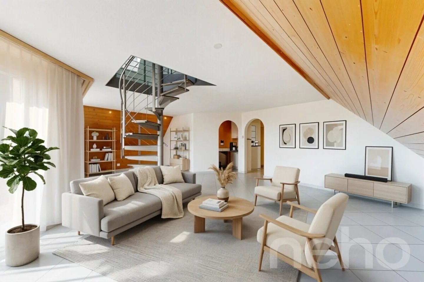 Incantevole appartamento mansardato con galleria e vista panoramica sul verde - Foto 2 di 12