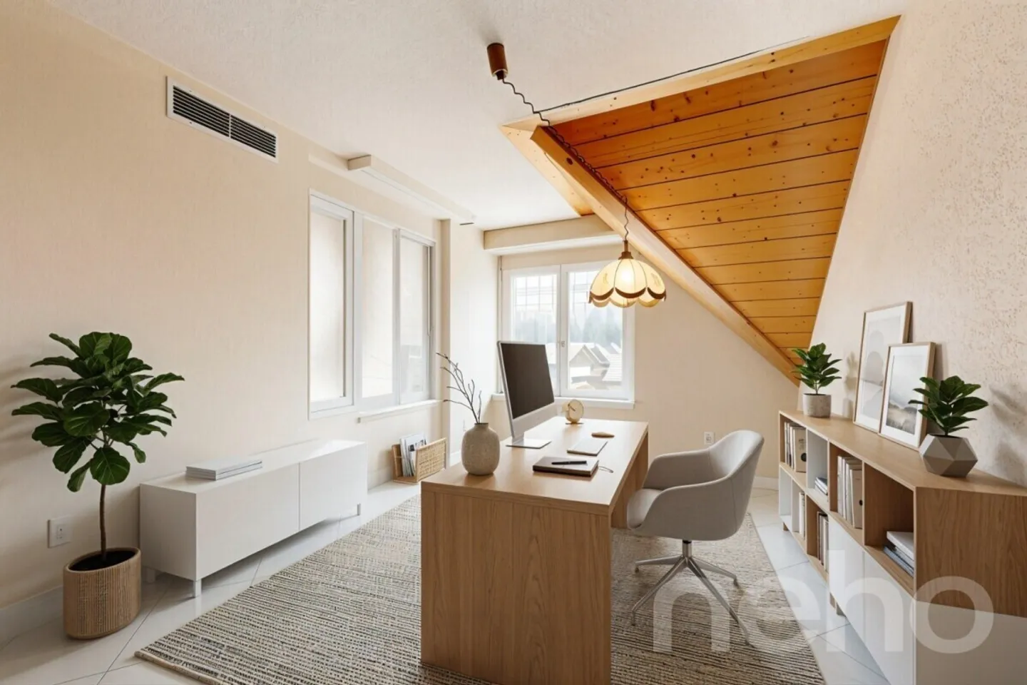 Incantevole appartamento mansardato con galleria e vista panoramica sul verde - Foto 5 di 12