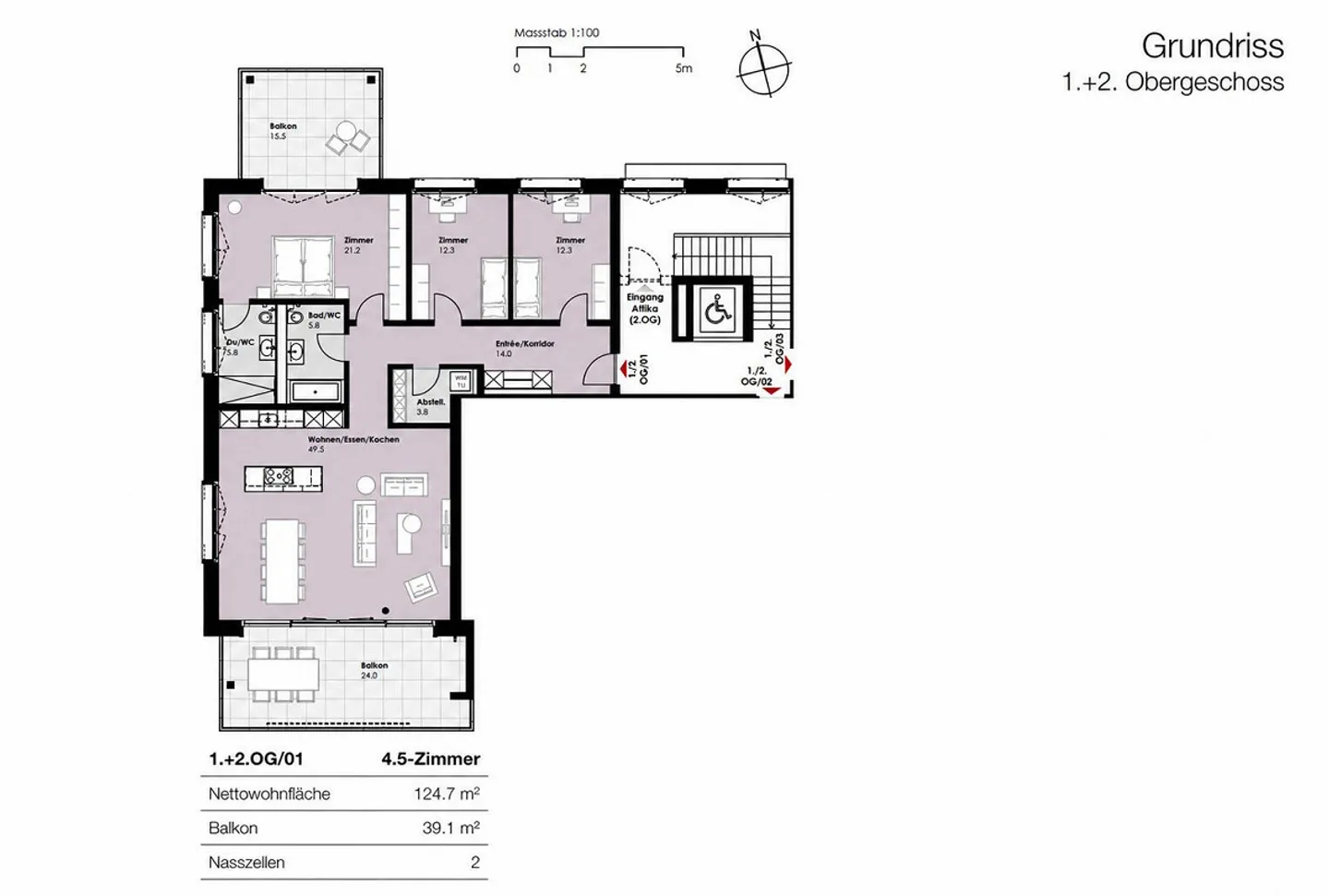 4.5-room apartment (ground floor + 1st floor) - Photo 5 of 6