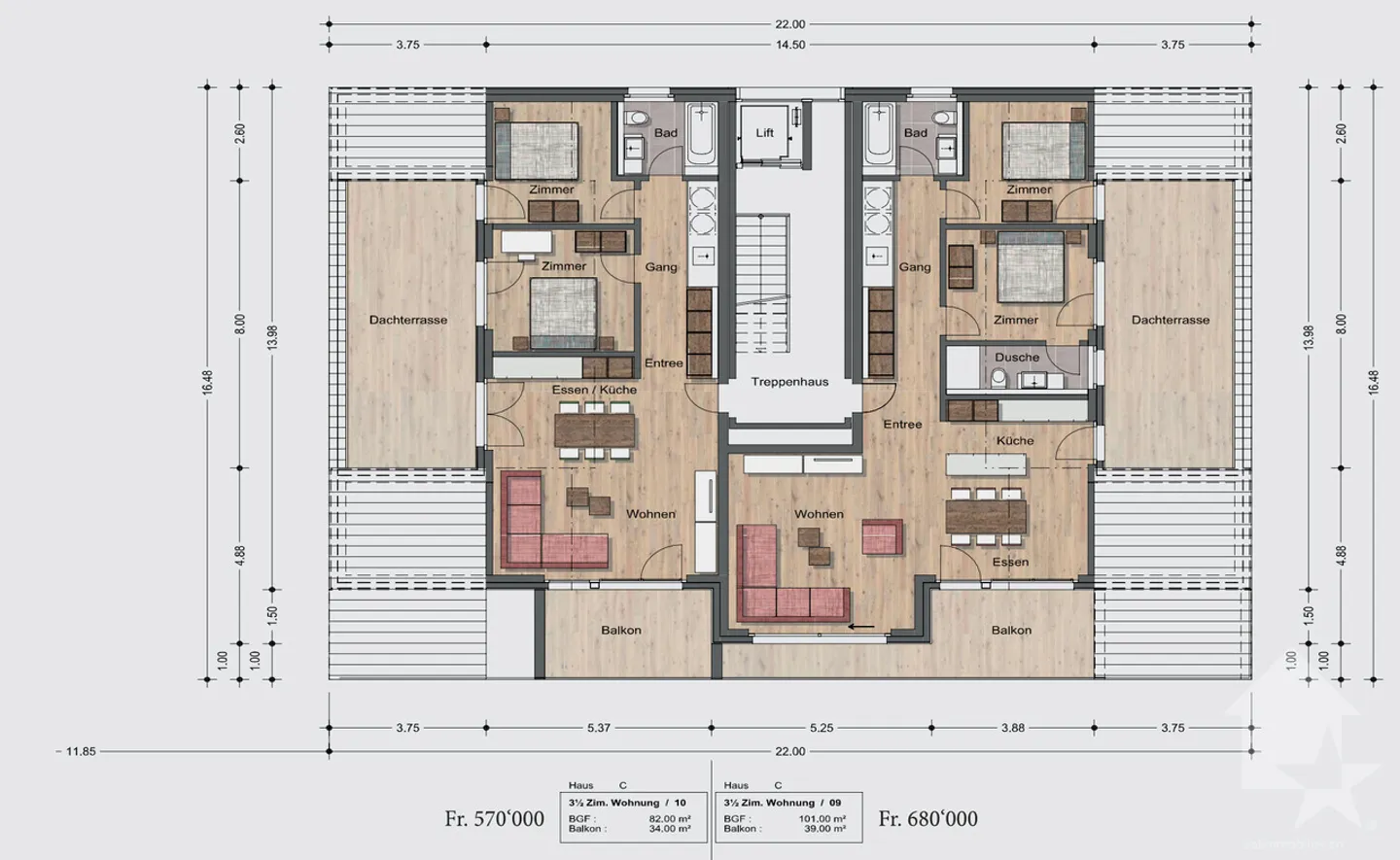 Neue Wohnappartements mit 3,5 Zimmern - Foto 12 von 12