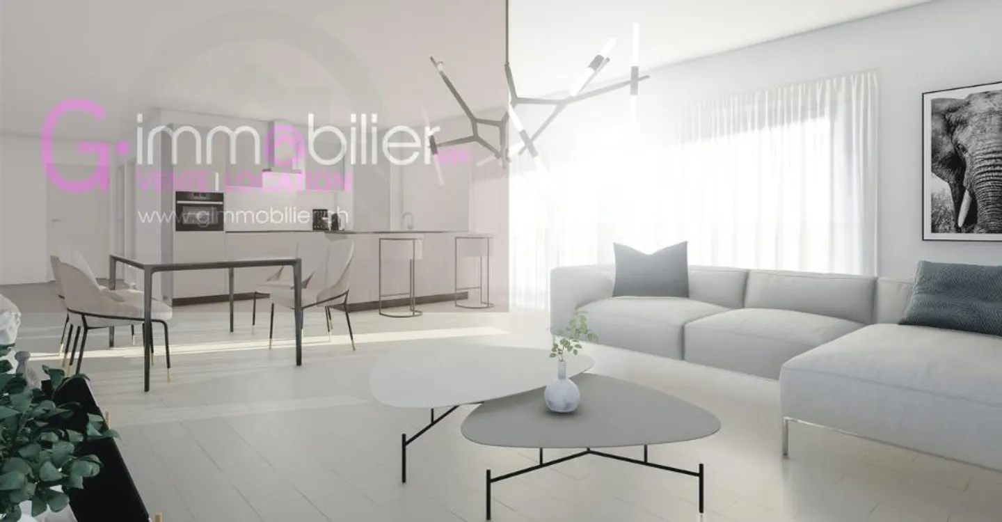 Neues 3,5-Zimmer-Apartment von 119m2 im 2. Stock - Terrasse von 35m2 - Foto 2 von 6